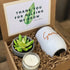 Generic 4oz 100% THANK YOU Personalized Gift Box - Stainless Steel Tumbler, Organic Soy Candle, Live Succulent Plant