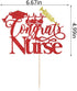 Trelsan Red Glitter Congrats Nurse Cake Topper, Nursing School Grad Graduation Party Decorations Supplies, Medical