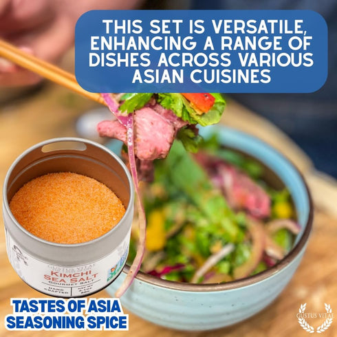 Set Pack GLP-1 Asian Seasonings Gourmet Gift | Tastes of Asia | Artisanal Spice Blends Six | Non GMO, All Natural | No
