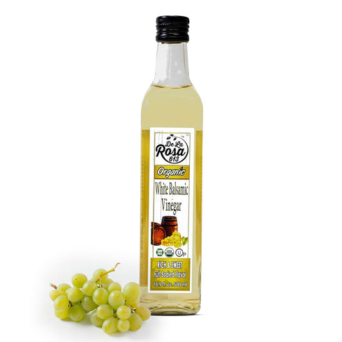 De La Rosa Organic White Balsamic Vinegar, Kosher for Passover, Vegan &