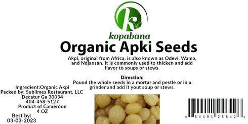 KOPABANA Organic Akpi Seeds, Djansang Spice, Odevi, Wama, 4oz