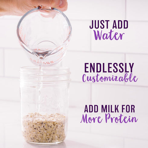 7g 12oz Oatsome Organic Overnight Oats with Chia, Flax, & Hemp, Gluten-Free Oatmeal with of Protein, Bag