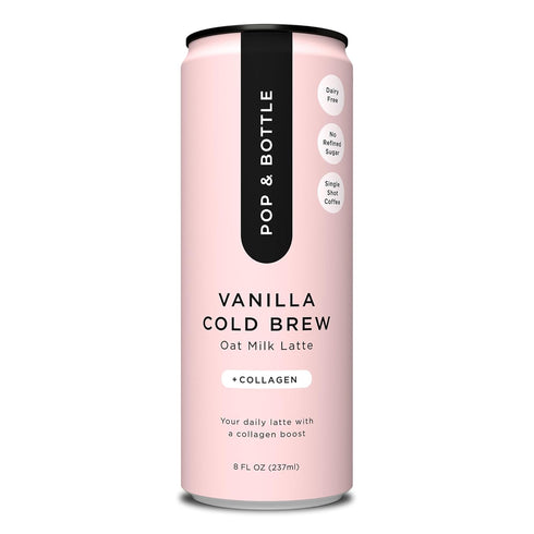 Pop & Bottle Vanilla Oat Milk Lattes - Cold Brew, Sustainably Sourced