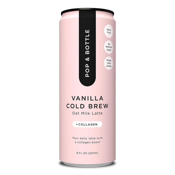 Pop & Bottle Vanilla Oat Milk Lattes - Cold Brew, Sustainably Sourced