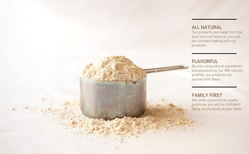 10 Homestead Gristmill Stone Ground Whole White Wheat Flour - Non-GMO, Chemical-Free Artisanally Milled from Hard White