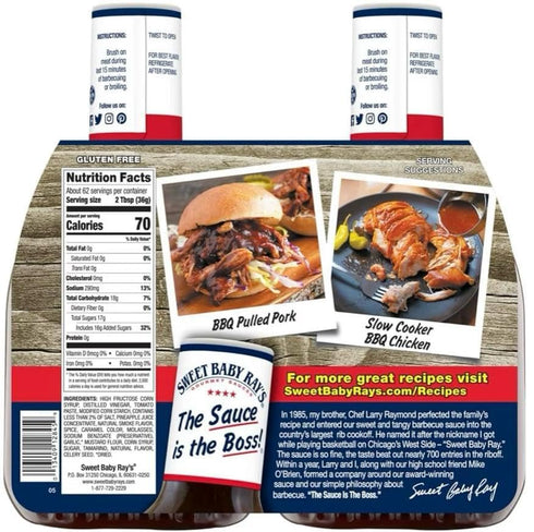 Generic 2/40oz (2 Pack) Sweet Baby Ray's Barbecue Sauce