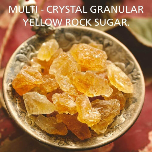 Premium Yellow Rock Sugar for Pho & Tea - Natural Cane Crystal Rock Sugar Sweetener for Vietnamese Soup, Tea, Coffee