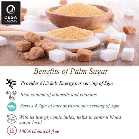 XLO 200GM 100% 200GM A.K. DEGA FARMS Premium Natural Palm Sugar - | Made with Pure, Organic & Natural Ingredients