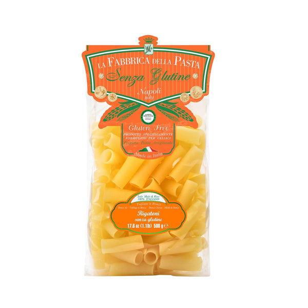 La Fabbrica della Pasta Gluten Free Rigatoni 500 Grams (1.1 lb) Bag