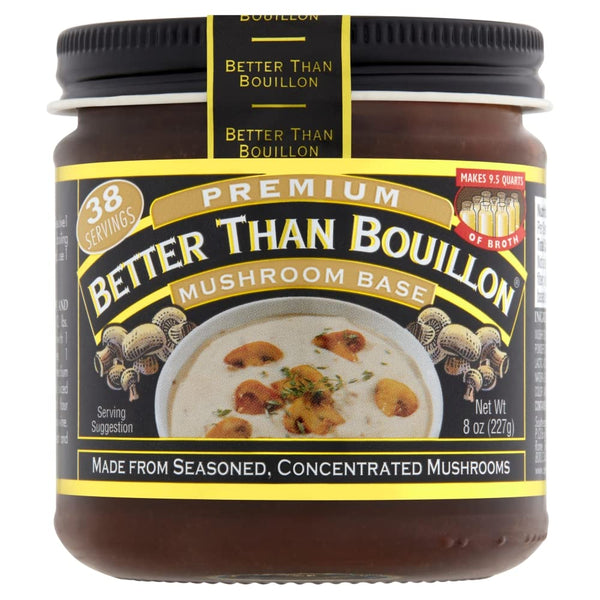 Better Than Bouillon Premium Mushroom Base, Made from Seasoned & Concentrated Mushrooms,