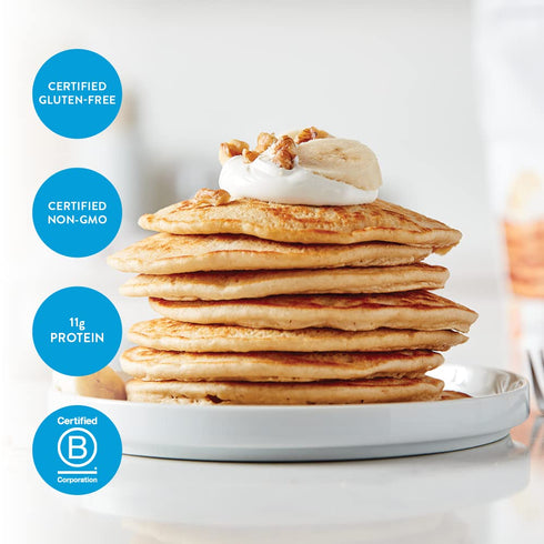 12 Oz (Pack 1) King Arthur Flour Gluten Free Protein Pancake Mix, Non-GMO Project Verified, No Sugar Added, Non-Dairy