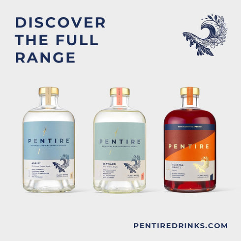 70cl Pentire Coastal Spritz - Botanical Alcohol Free Aperitif - Distilled from Native Cornish Plants - No Added Sugar