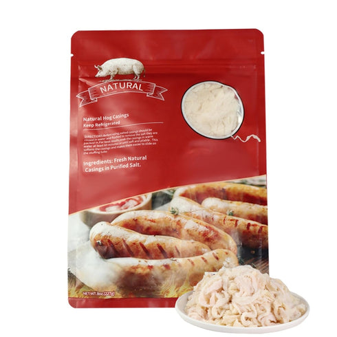Natural Hog Casings for SausageBratwurst at about 1.6'', Makes 35lbs. Home Sausage