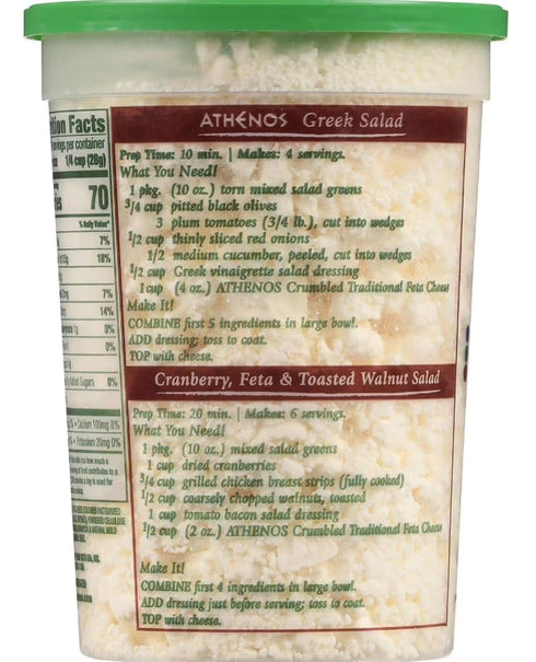 Generic (24 oz.) Crumbled Traditional Feta Cheese, Every serving has protein, which makes this feta cheese a quick way