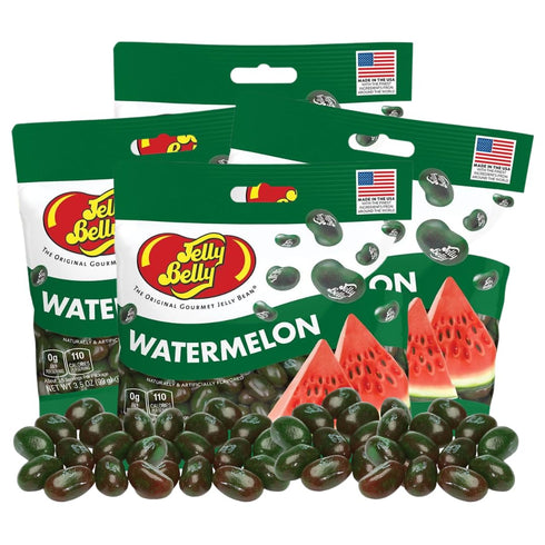 Jelly Belly Jelly Beans- Pack of 4 - Watermelon - 3.5 oz.