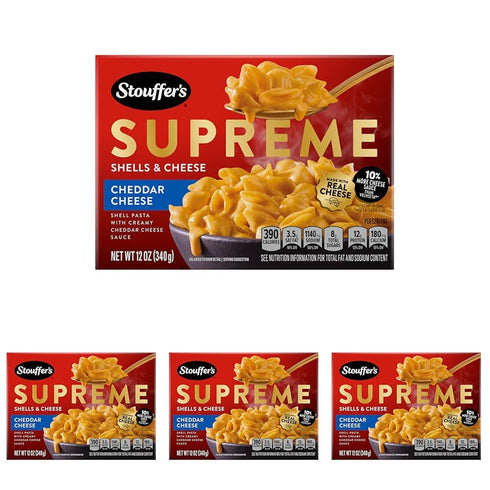 Stouffer's Supreme Shells And Cheese, Cheddar_Cheese, Boxed Mac &_Cheese, Dinner Kit (Pack