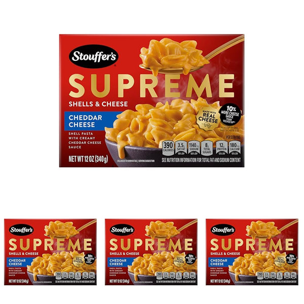 Stouffer's Supreme Shells And Cheese, Cheddar_Cheese, Boxed Mac &_Cheese, Dinner Kit (Pack