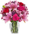 From You Flowers - Rose and Lily Bouquet with Glass Vase |