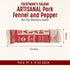 Pack 3, 8 Oz Foustman's Salami Pork Fennel and Pepper Artisanal, Nitrate-Free, Naturally Cured, Gluten-Free