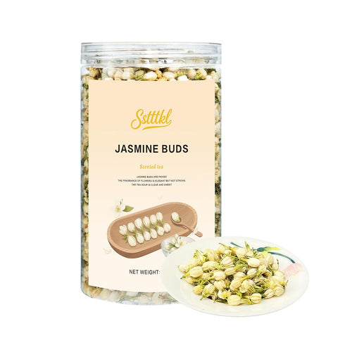 SSTTTKL Jasmine Tea - Dried Jasmine Flowers, 3.52oz/100g - 100% Natural Edible Jasmine