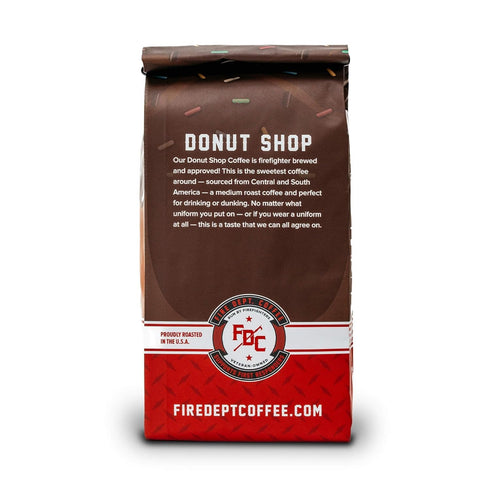 (12 oz, Pack 2) Fire Department Coffee - Gives Back to Firefighters - Donut Shop Ground Coffee - Sweet & Smooth