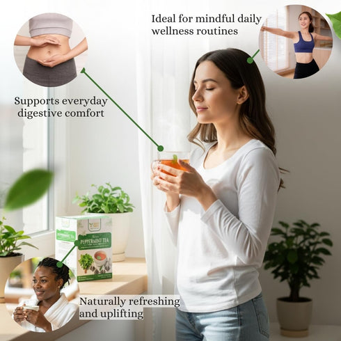 40 Canny Herbs Peppermint Tea, Mint Tea Bags Teabags, Herbal, Mint Leaves, Caffeine-free, Digestive and Calm Support