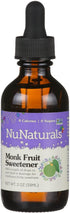 NuNaturals All-Natural Monk Fruit Liquid Plant-Based Sweetener, Zero-Calorie, Low Glycemic, 2 oz