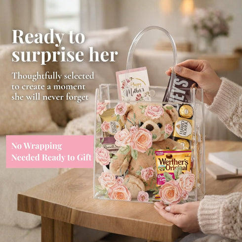 9.7 oz Eli & Val Mother's Day Chocolate Gift Basket for Women Assorted Gourmet Sweet Treats and Candy Box with Greeting