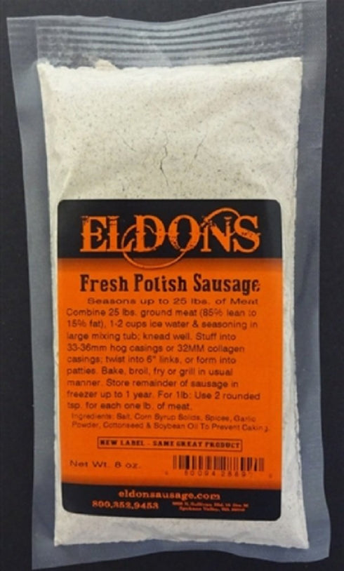 Eldons Fresh Polish Sausage Seasoning Seasons 25 Lbs. #889