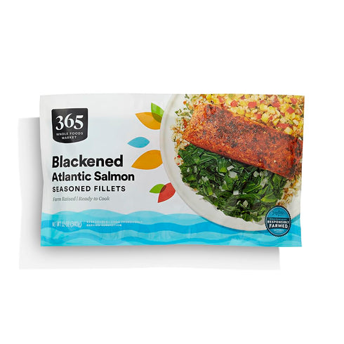 365 by Whole Foods Market , Atlantic Salmon Fillets, Blackened Seasoned, 12 Ounce