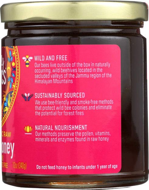 100% 12 oz, Pack 3 Heavenly Organics ORGANIC RAW Acacia Honey