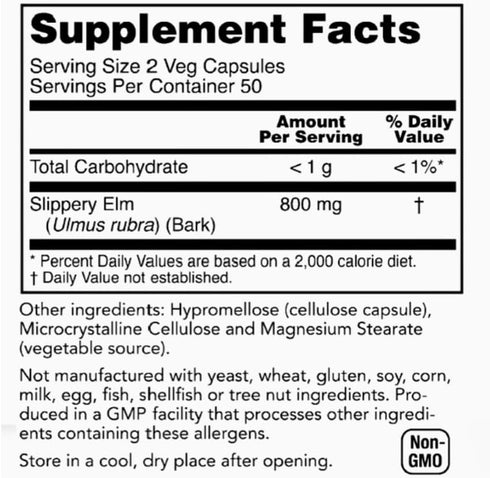 Rachel's Tea - 30 Bags/60 Cups with Slippery Elm Bark, 400 mg, 100 Capsules, Caffeine Free