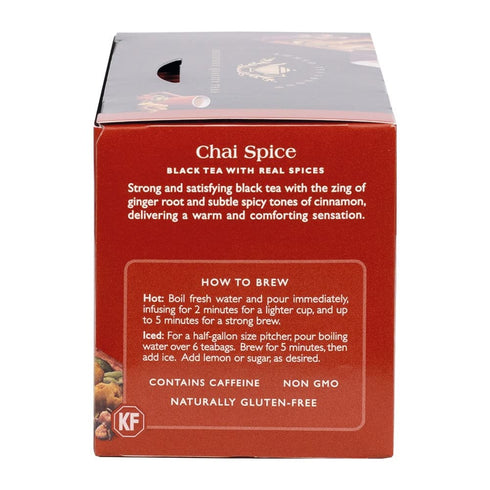 20 (Pack 1) Ahmad Tea Black Tea, Chai Spice Teabags, ct of - Caffeinated & Sugar-Free