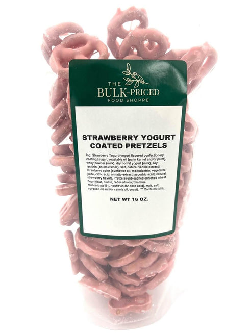 Strawberry Yogurt Pretzels, Bulk (1 lb. Resealable Zip Lock Stand Up Bag)