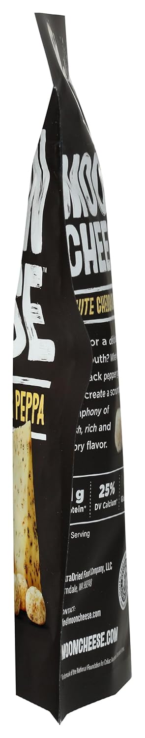2 OZ MOON CHEESE White Cheddar Black Pepper Cheese Snack