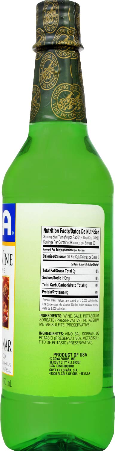 25.4 Goya White Cooking Wine, Ounce