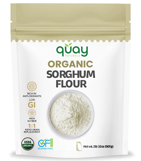 Quay Naturals Organic Sorghum Flour 2lb - Organic Jowar Flour - Made