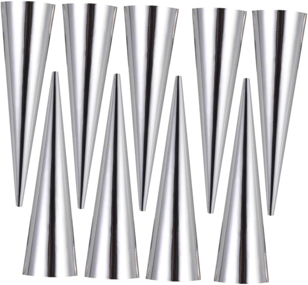 Alipis 9pcs Stainless Steel Croissant Conical Baking Tools for Home Bakery for