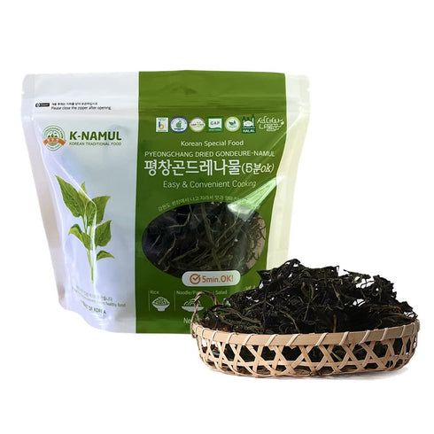 2.82oz, Pyeongchang Gondre Namul Dried Vegatables for Namul Bap Bibimbap Soup with rich flavor, Korean Healthy Food