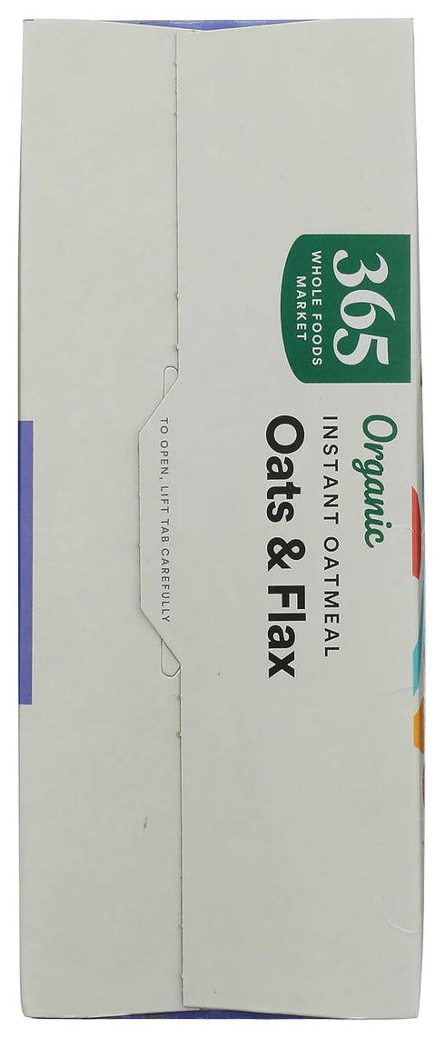 365 8 Pack, 11.3 OZ by Whole Foods Market, Organic Instant Oats and Flax