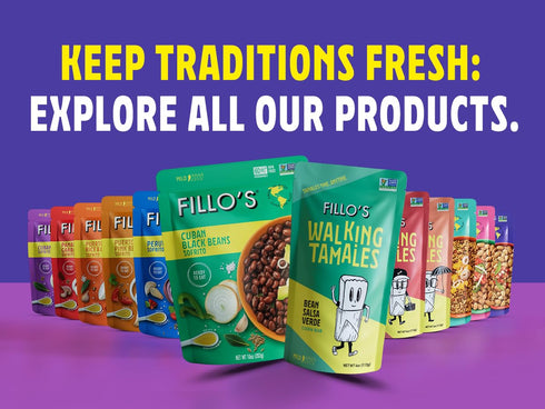 Pack 10 oz 6 Fillo's Ready to Eat Beans Variety | Black Beans, Lentils, & Pink Beans | Gluten-Free, Preservative-Free