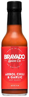 Arbol Chili and Garlic Hot Sauce By Bravado Spice Gluten Free, Vegan,