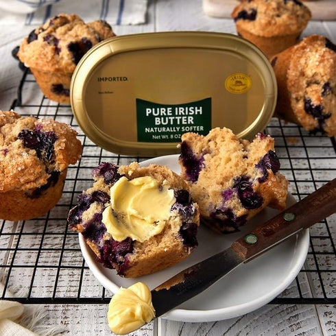Generic summer Pure Irish Salted Butter Tub , A special process to gently churn this milk to create a softer, more