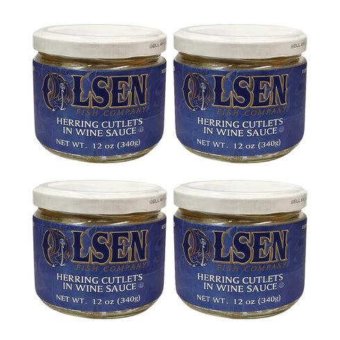 Olsen's Herring in Wine Sauce - 4 pack