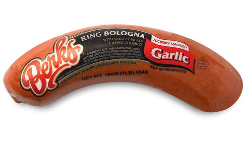 16 oz. Individually-packed (Pack 2) Berks Garlic Ring Bologna, per Piece