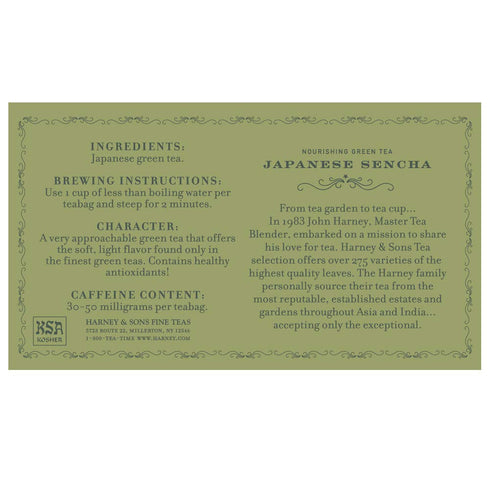 50 Harney & Sons Japanese Sencha Green Tea, Tea Bags
