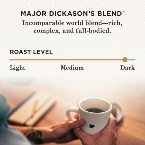 Peet's Coffee Dark Roast K-Cup Pods - Major Dickason's Blend, 32 Count (1 Box of 32 Pods for Keurig)