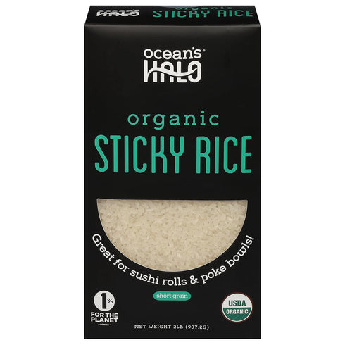 Ocean's Halo Organic Sticky Short Grain Rice, USDA Organic, 32 Ounces (Pack