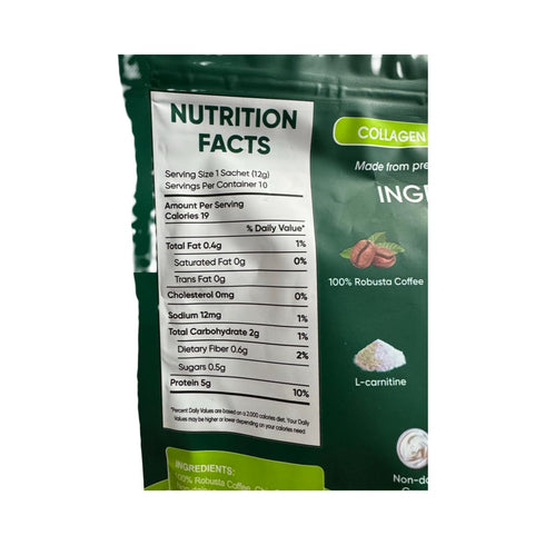 Beauty Milk 2 Packs 11 1 (10 Pack) FIT GUM Collagen Chia Coffee - in Coffee Mix Sachets per
