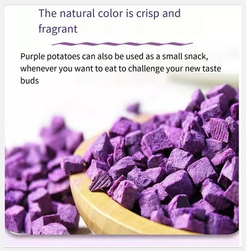 WEIJUEJIYI 150g (5.29oz) Diced Purple Potato Original Dehydrated Vegetables, Natural Food Coloring, No Added, Crisp